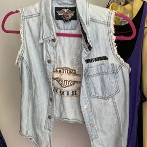 Harley-Davidson biker crop top